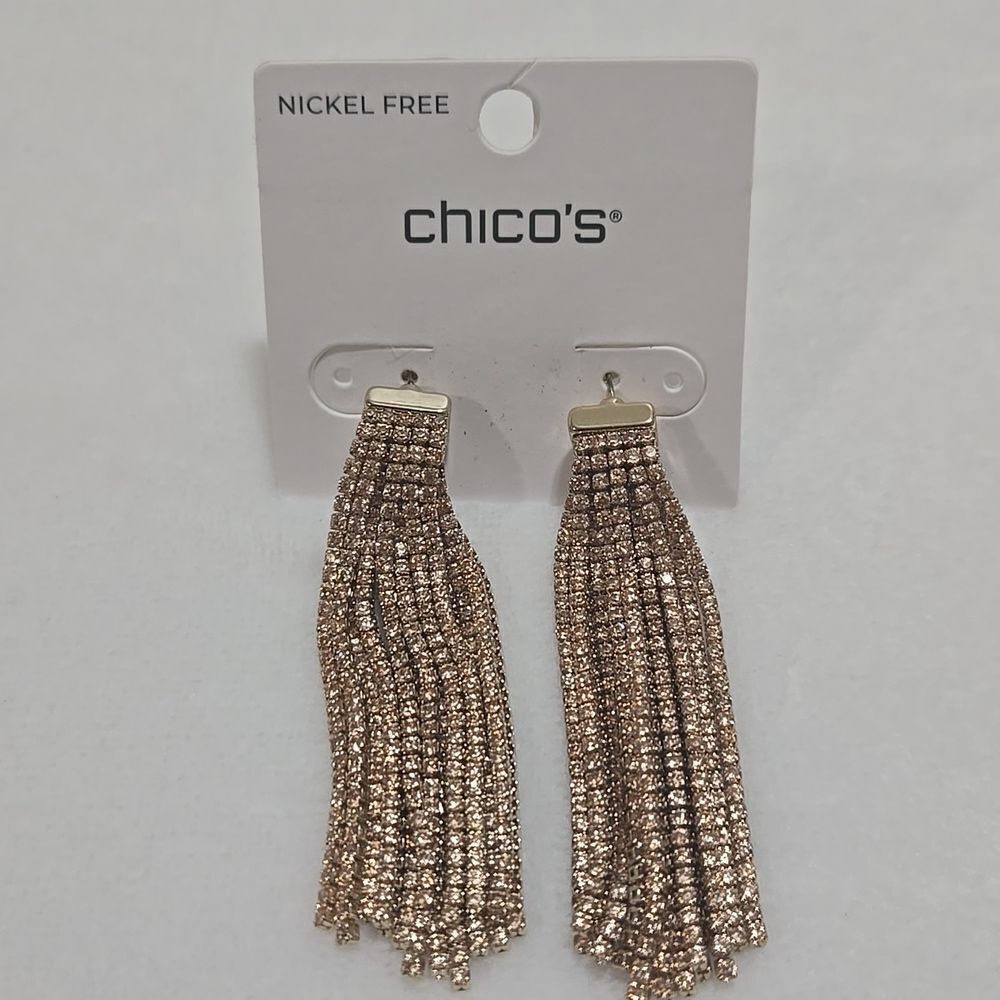 Chico's Gold Tassel Earrings